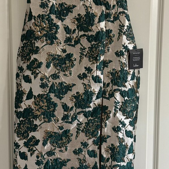 Beloved Belle Jacquard Strapless Bow Midi Dress - Picture 4 of 6